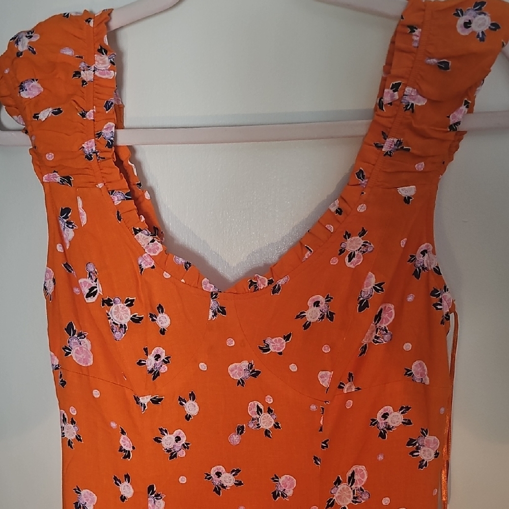 We The Free Dress Orange Floral